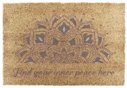 Kókuszrost lábtörlő 40x60 cm Find Your Inner Peace – Artsy Doormats