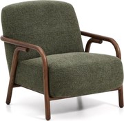 Sötétzöld zsenília fotel Sylo – Kave Home