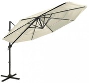 4 szintes homokszínű napernyő alumíniumrúddal 3 x 3 m