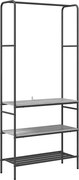 vidaXL Ruhafogó polcokkal Szürke sonoma 77 x 30 x 171 cm Faanyag
