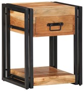 Éjjeli szekrény 2 db 40x35x50 cm Tömör Akácfa