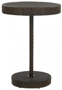 barna polyrattan kerti asztal 75,5 x 106 cm