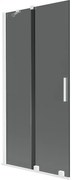 Mexen Velar, 2 szárnyas eltolható kádparaván 90 x 150 cm, 8mm szürke üveg, fehér matt, 896-090-000-41-20