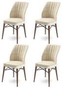 Flex Cream and Brown étkezőszék szett, 4 db