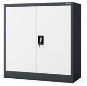 Alacsony fém irattartó szekrény BEATA, 900 x 930 x 400 mm, antracit-fehér