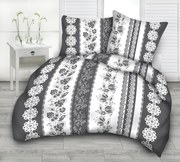 Ornamentum szürke pamut ágynemű DeLuxe Ágynemű mérete: 140x200 cm, A csomag tartalma: Készletcsomagolás