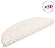 30 db fehér félkör alakú lépcsőszőnyeg 56 x 17 x 3 cm