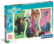 Zootropolis City Challenge 104 db-os Super puzzle Clementoni