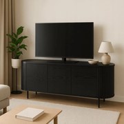 Komód 160 cm fekete színben – BECK