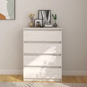 fehér tömör fenyőfa kisszekrény 60 x 36 x 84 cm