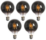 5 db-os készlet okos E27 LED izzó G95 füst 4W 60lm 1800-3000K