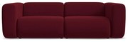 Borvörös bársony kanapé 228 cm Ekahi – Makamii