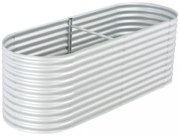 ezüstszínű horganyzott acél kerti magaságyás 240 x 80 x 81 cm