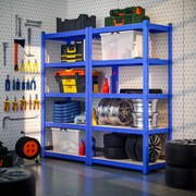 Deuba 2 db 180x90x40 cm-es polc készlet - kék