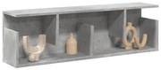 betonszürke szerelt fa faliszekrény 100 x 20 x 30 cm
