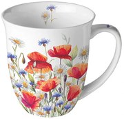 Pipacsos búzavirágos porcelán bögre Poppies and cornflowers 400 ml