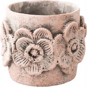 Virágtartó beton rózsaszín átm. 14cm
