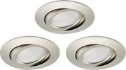 Brilo - KÉSZLET 3x LED Dimmelhető fürdőszobai beépíthető lámpa LED/5W/230V IP23