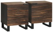 Éjjeli Szekrények - 2 Darab, Szilárd Mangófa, Méretek: 40x33.5x46 cm