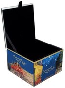 Van Gogh Kávéház éjjel üveg ékszertartó doboz - 10x7x10 cm