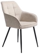 Bézs kárpitozott karfás étkezőfotel Nolan – Unique Furniture
