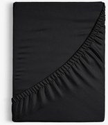 Goldea körgumis pamut lepedő - fekete 80 x 160 cm