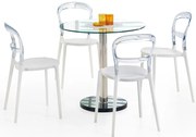 Étkezőasztal Cyril, átlátszó / ezüst