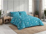 Krepp ágynemű NIGHT SKY POLY türkiz Ágyneműhuzat mérete: 70 x 90 cm | 140 x 220 cm