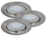 Rabalux 1163 - KÉSZLET 3xLED Beépíthető lámpa LITE 3xGU10/3W/230V