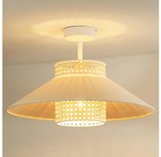 Duolla - Felületre szerelhető csillár RIO RATTAN 1xE27/15W/230V átm. 45 cm bézs/rattan