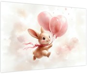 Kép - Nyuszi léggömbökkel (90x60 cm)