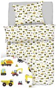 Építőipari gépek pamut ágyneműhuzat TiaHome - 1x Párna 90x70cm, 1x Paplan 140x200cm
