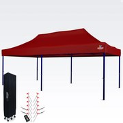 Vízálló Parti Sátor 3x6m – Gondtalan Ünneplés 16,5m² Tető alatt - 3 oldalfal nélkül - Piros