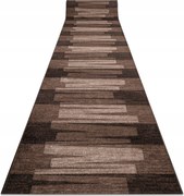 Futószőnyeg Gumírozott Via Veneto 100 cm barna Csíkos Előszoba ^*Q1832