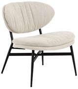 MAZZONI EXPORT SOPHIA Bézs (Apia 453 szövet)/fekete váz - KÁRPITOZOTT PIHENŐFOTEL SZÉK NAPPALIBA/IRODÁBA