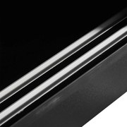 HOMCOM Zárható Csúszóajtós Irodai Szekrény 80L x 40W x 120H cm 2 Polc Fából készült Fekete | Aosom