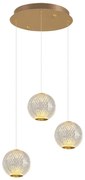 Kábelen függő LED csillár CREMONA 3xLED/5W/230V 3000K aranyszínű