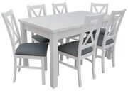 Étkező szett 6 fő részére Fern (fehér) (öko-bőr Soft 010). 1058646