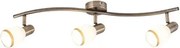 Beltéri karos spotlámpa e14 3x40w bronz/fehér elite
