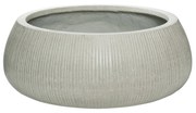 Květináč Eileen, barva světle šedá (vertikální vroubkování), více velikostí - PotteryPots méret: XL - 14 cm, ⌀ 36 cm