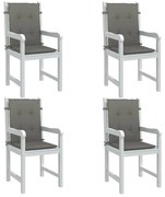 4 db melange sötétszürke szövet háttámlás székpárna 100x50x4 cm