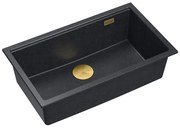 gránit mosogató Logan 110 Black Metallic