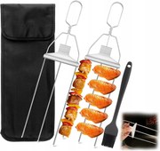 Grill kiegészítők, nyársak rozsdamentes acél 2 db ajándék