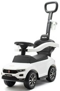 Baby Mix Volkswagen T-ROC gyermek futóbiciklivezetőróddal, fehér