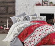 Karácsonyi ágyneműhuzat Karácsonykor pamut ágyneműhuzat TiaHome - 1x Párna 90x70cm, 1x Paplan 140x200cm