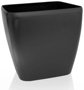 Flower Lover Virágcserép Quadrato Easy mattfekete, 24 cm, 24 cm