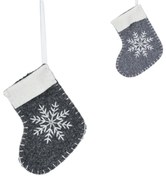 Függeszthető karácsonyi zokni SNOW SOCK 12 cm - több színben Termék színe: Sötétszürke