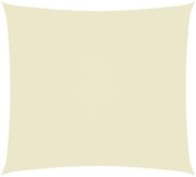 krémszínű téglalap alakú oxford-szövet napvitorla 6 x 7 m