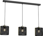 Csillár zsinóron KAGA 3xE27/60W/230V fekete/arany