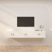 3 db fehér falra szerelhető TV-szekrény 80 x 34,5 x 40 cm